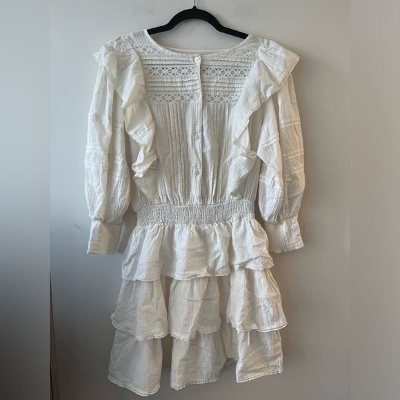 River Island Ruffled Eyelet Mini Dress (Size 10) - Picture 3 of 13